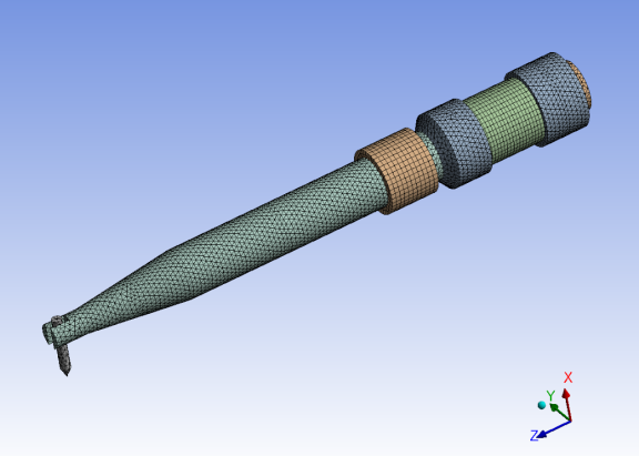 Meshed Ultrasonic Transducer Model