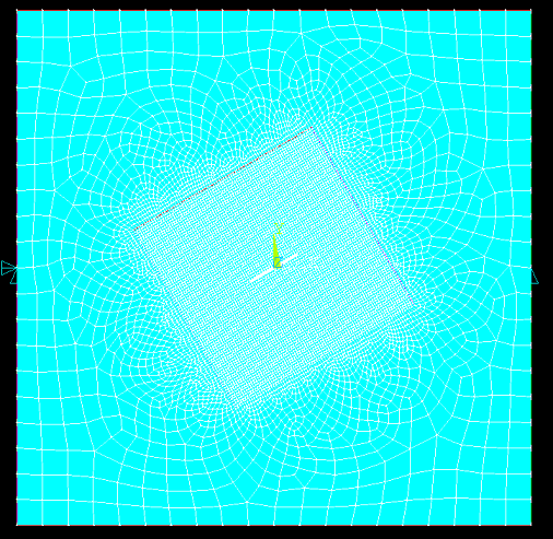 Finite Element Model of 2D Inclined Crack