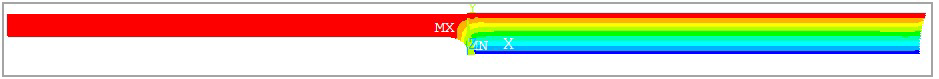 Vertical Displacement Contour at the End of Load Step in the Model with Symmetric Boundary Conditions