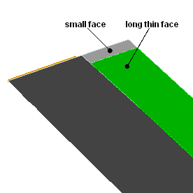 Small Face at the Trailing Edge of the Blade