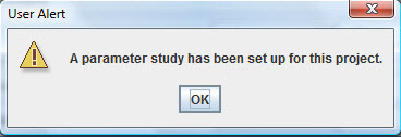 Error Message about an Existing Parameter Study