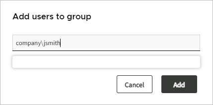 Adding Users to a User Group
