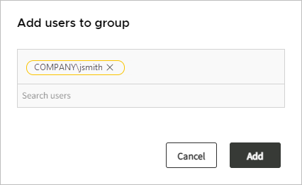 Adding Users to a User Group