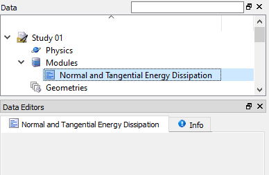 Normal and Tangential Energy Dissipation module options.