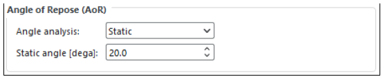 Material Wizard options for when you have a specific value for angle of repose