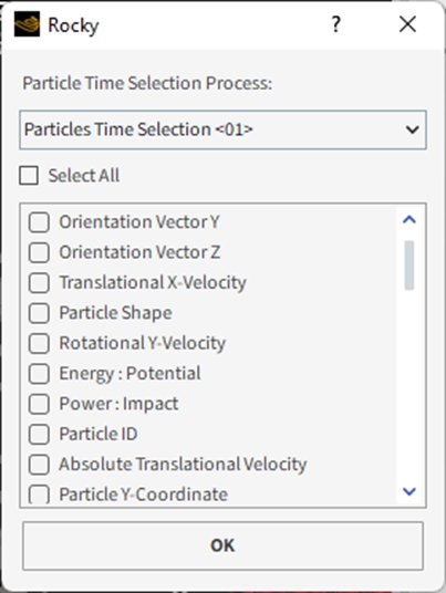 Export details input window.