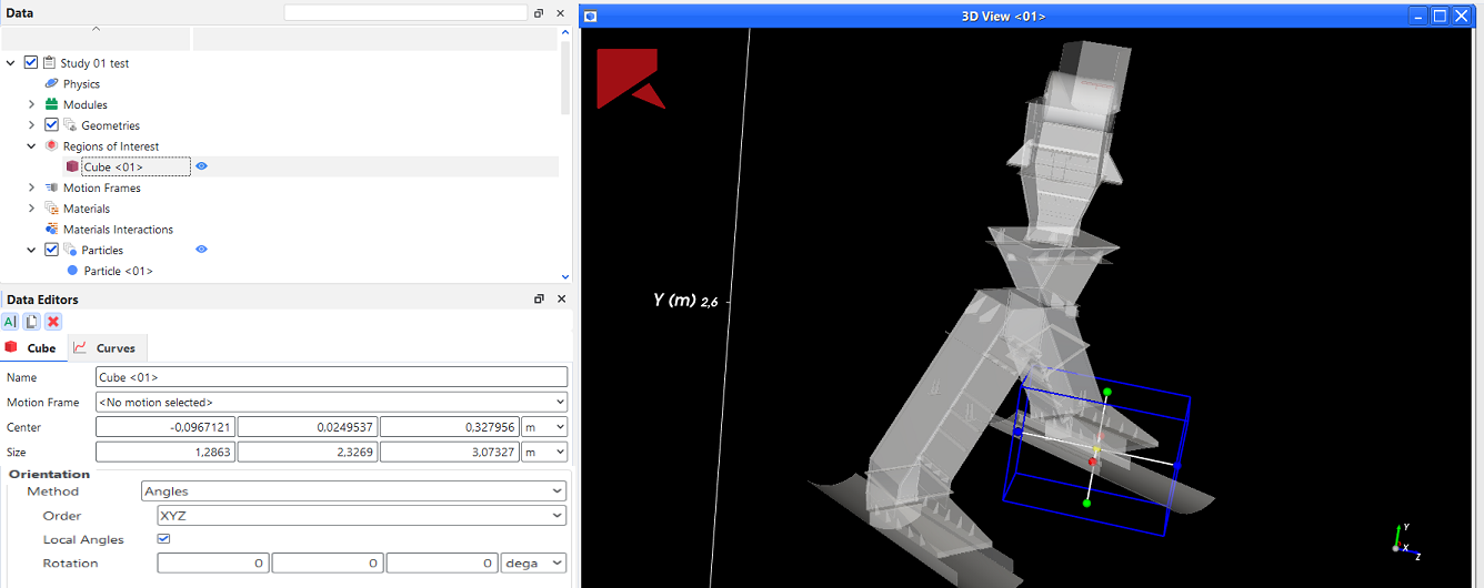 Cube Region of Interest during project setup