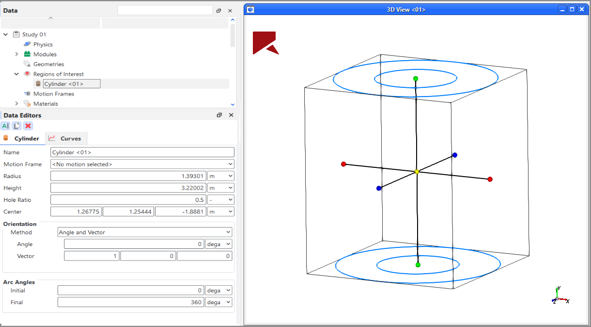 Cylinder Region of Interest