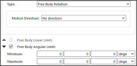 New Motion showing Free Body Rotation parameters