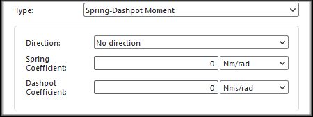 New Motion showing Spring-Dashpot Moment parameters
