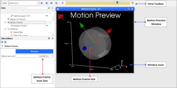 Components of a Motion Preview Window