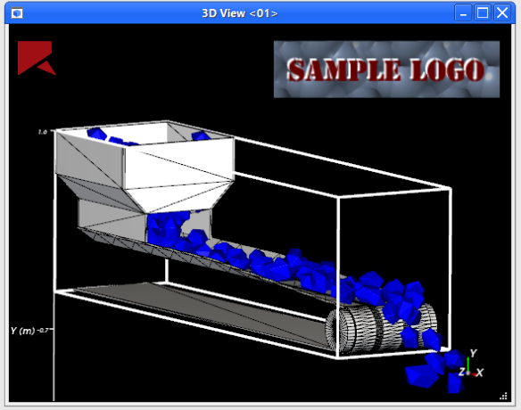 3D View window with a Sample Logo added as an Image Overlay