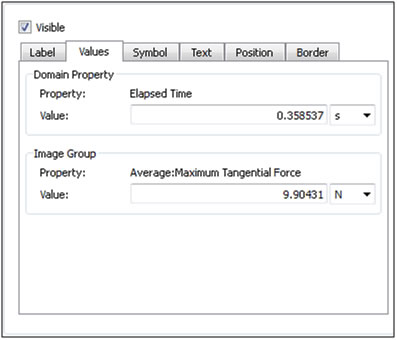 Time Plot, Annotations | Values settings in the Window Editors panel