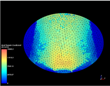 Example application of heat transfer estimation using the SPH HTC Calculator module.