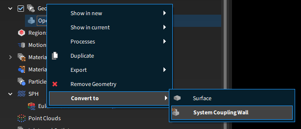 Convert Geometry to System Coupling Wall