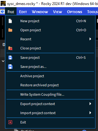 Write System Coupling File Rocky