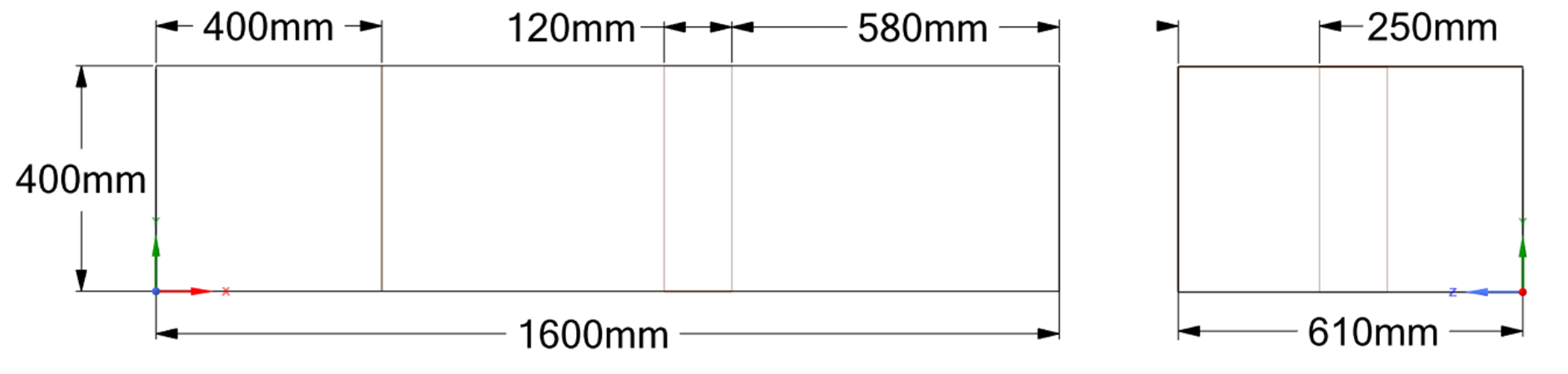 Geometries dimensions.