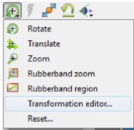 Transformation Control Area in View or Part Mode