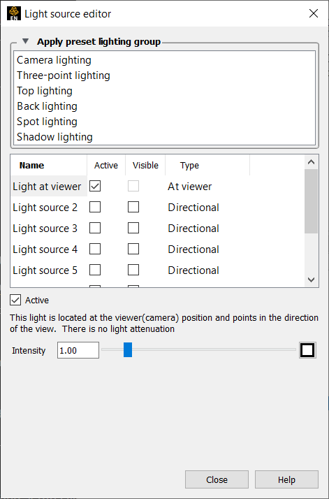 Light Source Editor