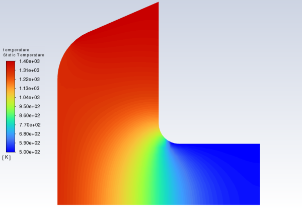 Contours of Temperature for the Steady Conduction Solution