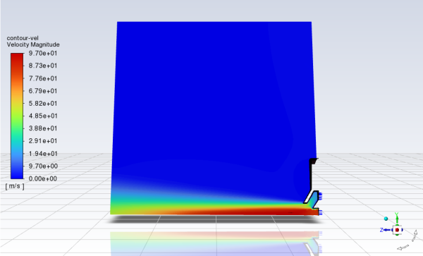 Velocity Magnitude at Mid-Point of Atomizer Section