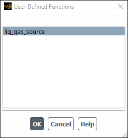 The User-Defined Functions Dialog Box