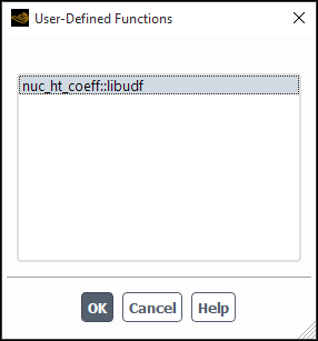 The User-Defined Functions Dialog Box
