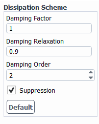 The Dissipation Scheme Settings