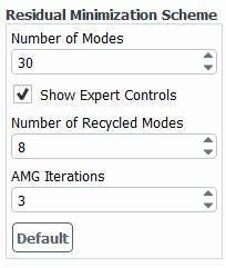 The Residual Minimization Scheme Settings