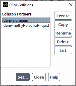 Collision Dialog Box