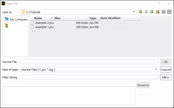 Multiple Selection of Journal Files