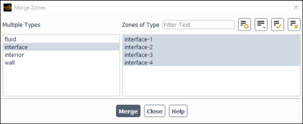 The Merge Zones Dialog Box