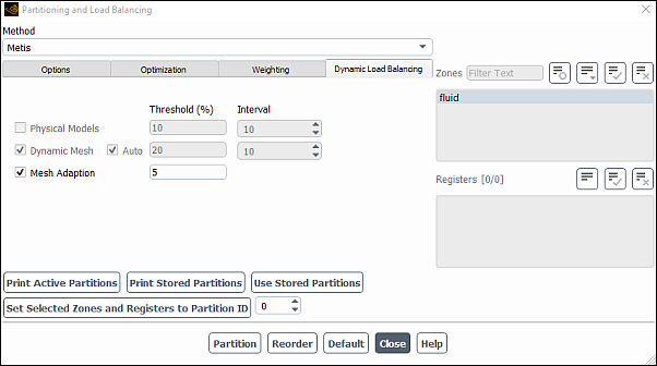 The Dynamic Load Balancing Tab