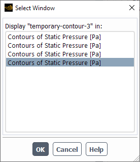The Select Window Dialog Box