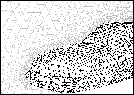 Symmetry Zone and Car Wall After Prism Generation Without Retriangulation