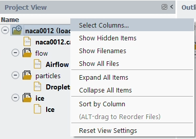 View Ruler Fluent 2.9. Using the Project View to Interact with Fluent Icing Simulations