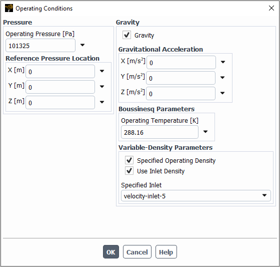 Rgp Table 6.2. Defining Operating Density from an Inlet