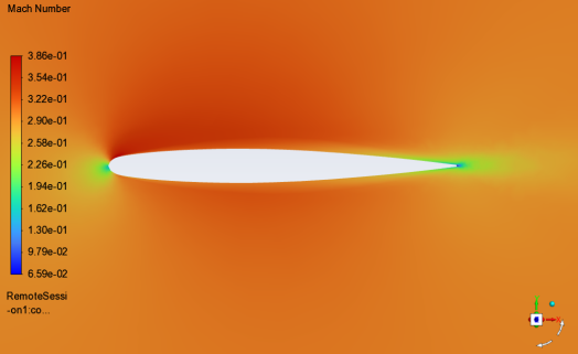 DP-1 Cycle-1 Mach Number Contours on a Cutting Plane