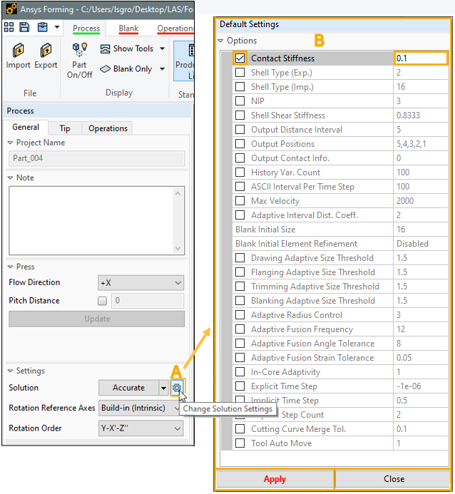2.3. Set the General Solution Parameters