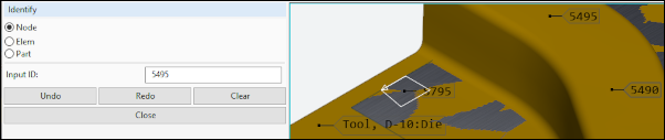 Identify Task Panel with Labels in the Graphics Window