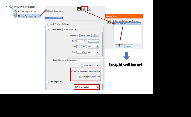 Mesh Preview and View the Results in Ansys EnSight