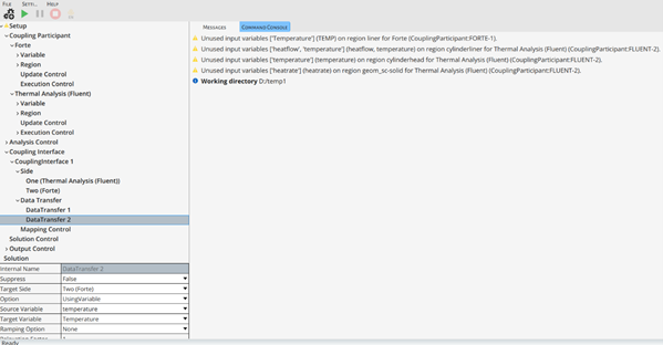 9.2.5. Step 4b: Use the System Coupling Graphical User Interface