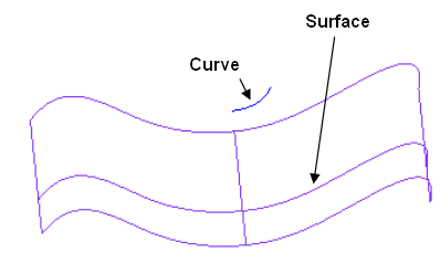 Select Curve and Surface for Curtain Surface Function