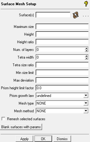 Surface Mesh Setup