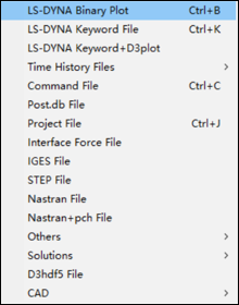 Open menu in the File menu.