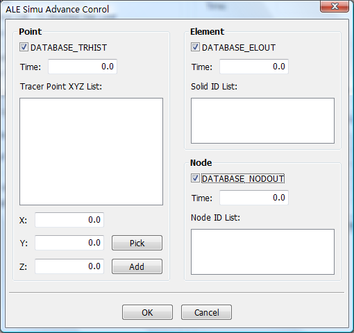 Advance control paramters
