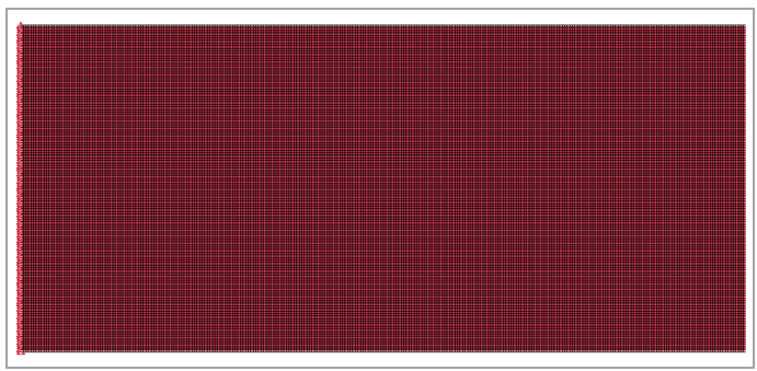 Plane Strain Model (analyzing any cross section (40" x 1") along the length)