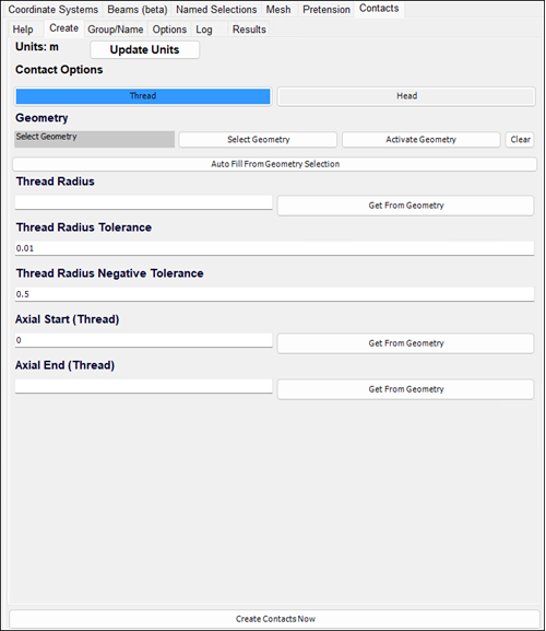 Contacts Tab