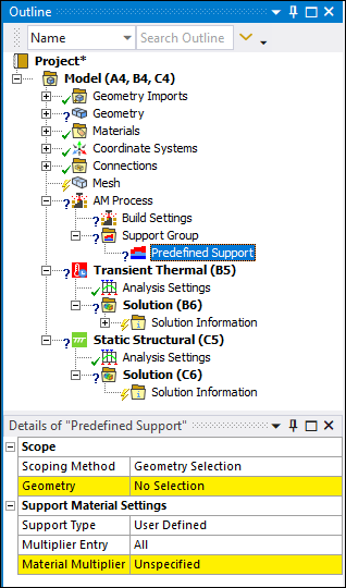 Predefined Support