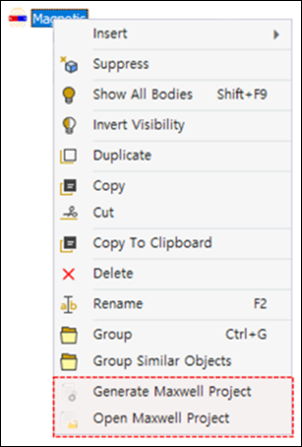 Selecting the Maxwell project